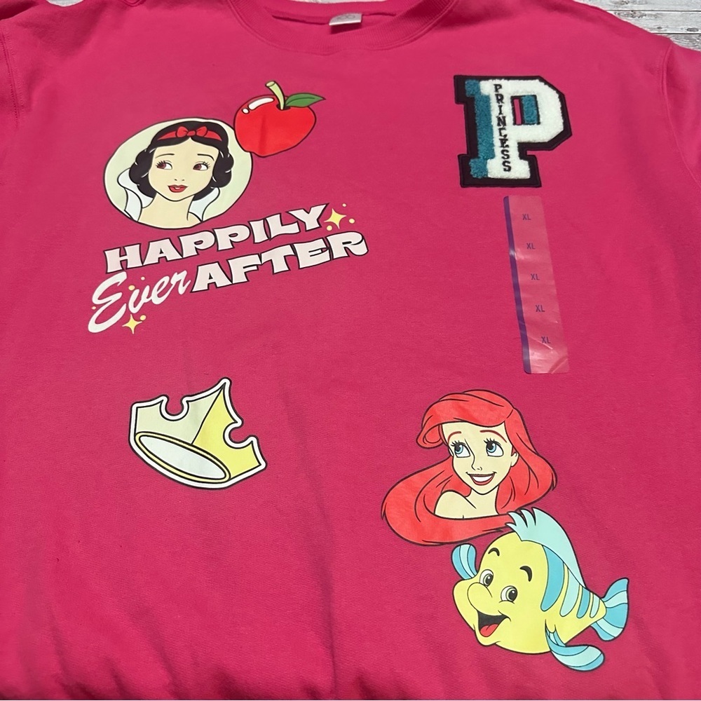 Disney Pink Happily Ever After Crew Neck Sweater XL - Picture 8 of 10